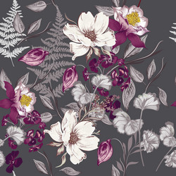 Delicate Floral Vintage Pattern Vector Image