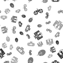 set gamepad computer mouse gaming create account vector image