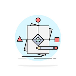 algorithm business foretelling pattern plan flat vector image