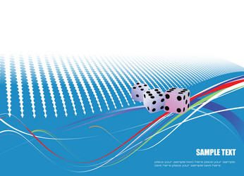 dots background with dice vector image