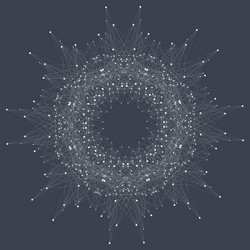 Fractal element with compounds lines and dots big vector