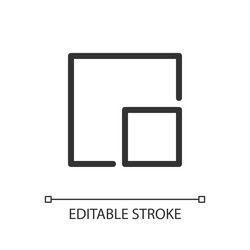 full screen mode pixel perfect linear ui icon vector image