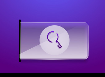 Search magnifier web button magnify icon modern vector