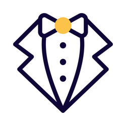 Stylish man suit with bowtie vector