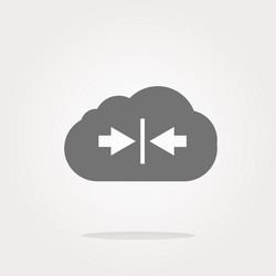 abstract cloud icon upload button load symbol vector image