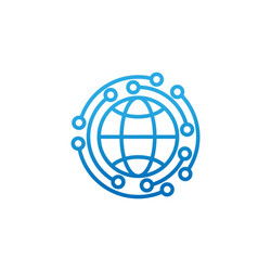 globe icon design for website mobile vector image