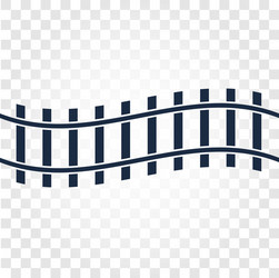 isolated rails railway top view ladder elements vector image