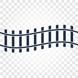 isolated rails railway top view ladder elements vector