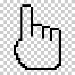 mouse cursor pixel icon web click symbol computer vector image