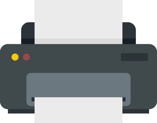 Office manager printer icon flat isolated vector