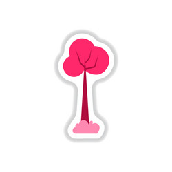 set of labels with shadow tree icon vector image
