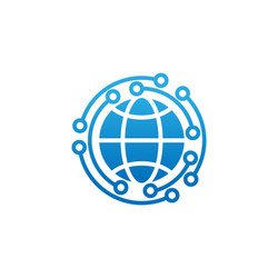 globe icon design for website mobile vector image