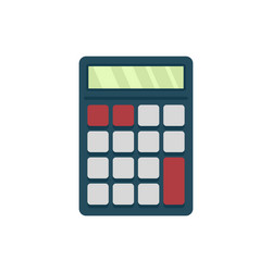 Office manager calculator icon flat isolated vector