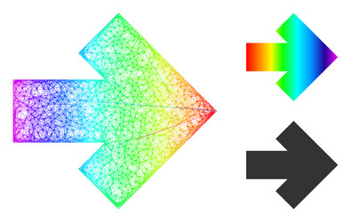 Spectral net mesh gradient arrow right icon vector