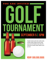 Golf Tournament Flyer Vector Image