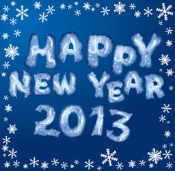 Happy new year card 2013 vector