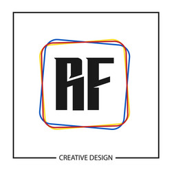 Initial letter rf logo template design Royalty Free Vector
