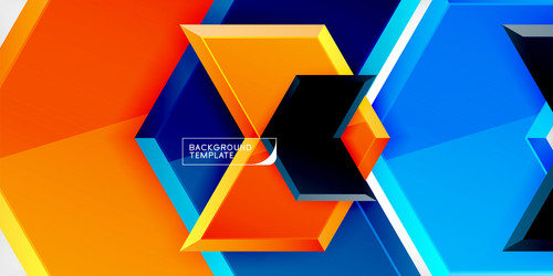 abstract geometric shapes overlap creating vector image