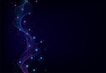 abstract hexagonal molecular structures vector image