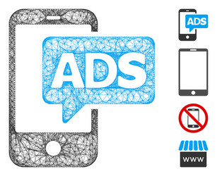 mobile ads web mesh vector image