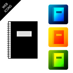 notebook icon isolated spiral notepad vector image