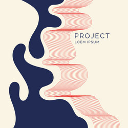 organic forms with dynamic waves and lines vector image