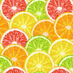 seamless pattern from citrus slices - lime lemon vector