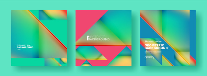 set of abstract backgrounds - overlapping vector image