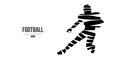 abstract silhouette of a nfl american football vector