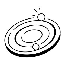 marble maze icon in doodle style Vector Image