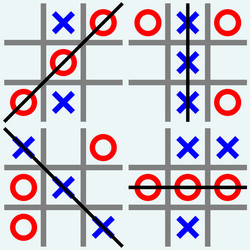 Scribble tic tac toe vector