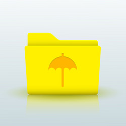 Yellow folder on blue background eps10 vector