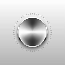 abstract background with metallic dial button vector image
