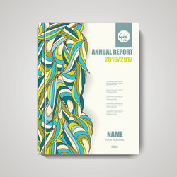 brochure design with hand drawn doodle pattern vector