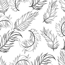Beautiful feather pattern seamless Royalty Free Vector Image