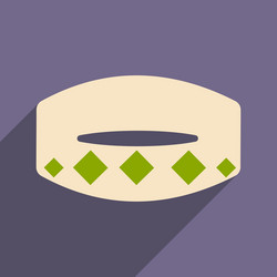 flat with shadow icon and mobile application vector image