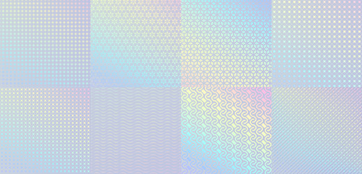 Hologram backgrounds with rainbow foil texture Vector Image