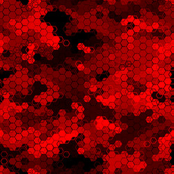 scarlet ruby pattern of hexagons and squares vector