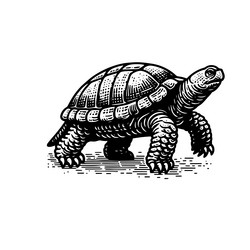 simple gopher tortoise walking side view icon vector image