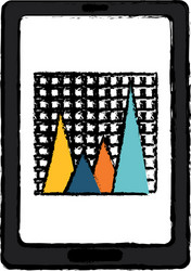 statistic graph report vector image