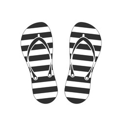 Summer flip flops set isolated on white Royalty Free Vector