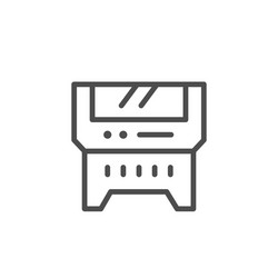 laser machine line icon vector