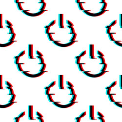 seamless pattern with symbol button vector image
