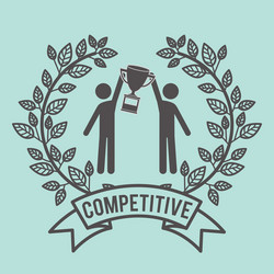 Competitive spirit design Royalty Free Vector Image