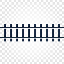 isolated rails railway top view ladder elements vector image