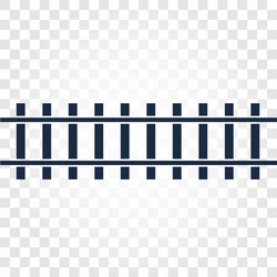 isolated rails railway top view ladder elements vector