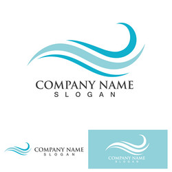 Wave water beach logo Royalty Free Vector Image