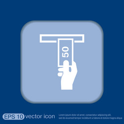 Money atm symbol issuing or receiving from Vector Image
