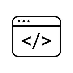 code editor icon vector image