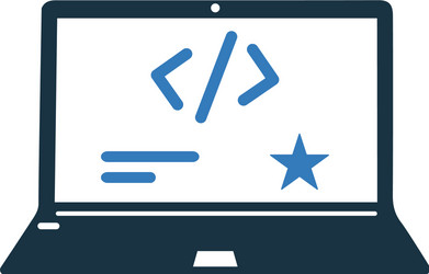 coder custom coding icon design vector image